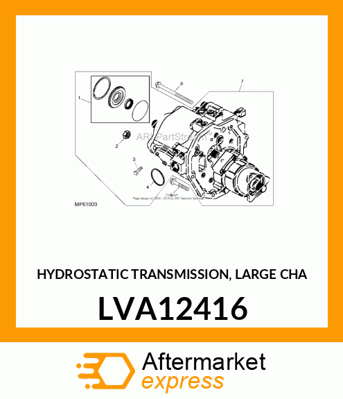 HYDROSTATIC TRANSMISSION, LARGE CHA LVA12416