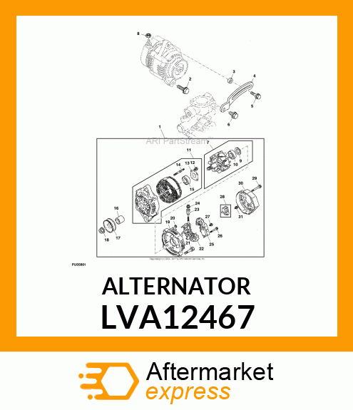 ALTERNATOR,12V LVA12467