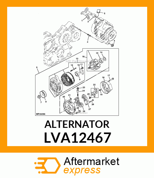 ALTERNATOR,12V LVA12467