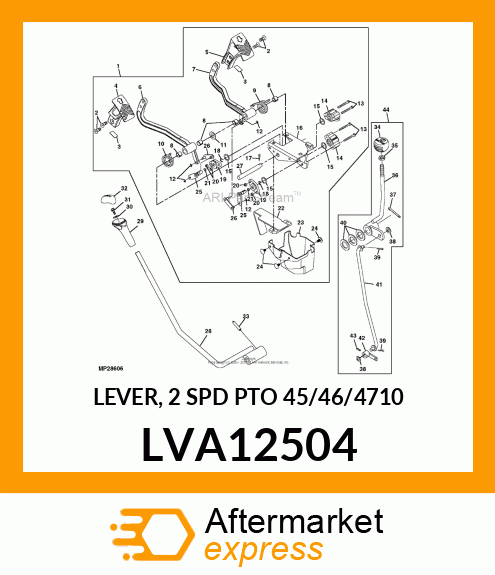 LEVER, 2 SPD PTO 45/46/4710 LVA12504