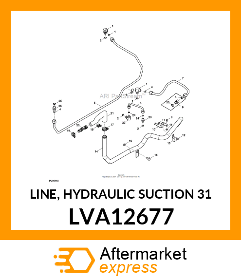 LINE, HYDRAULIC SUCTION 31 LVA12677