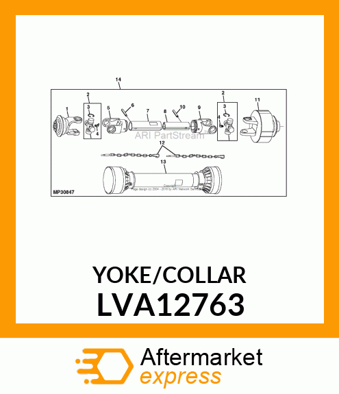 YOKE WITH LOCKING COLLAR LVA12763