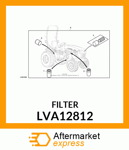 FILTER, HYDRAULIC SPIN LVA12812