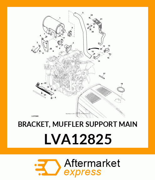 BRACKET, MUFFLER SUPPORT MAIN LVA12825