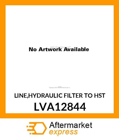 LINE,HYDRAULIC FILTER TO HST LVA12844