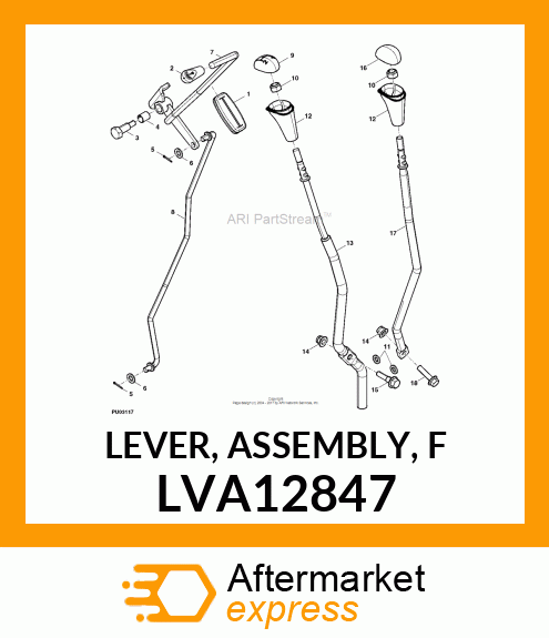 LEVER, ASSEMBLY, F LVA12847