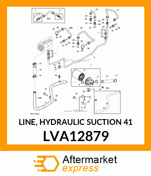LINE, HYDRAULIC SUCTION 41 LVA12879