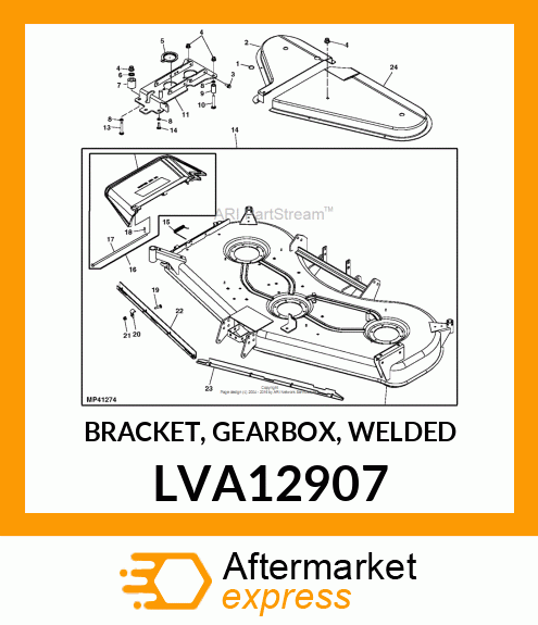 BRACKET, BRACKET, GEARBOX, WELDED LVA12907