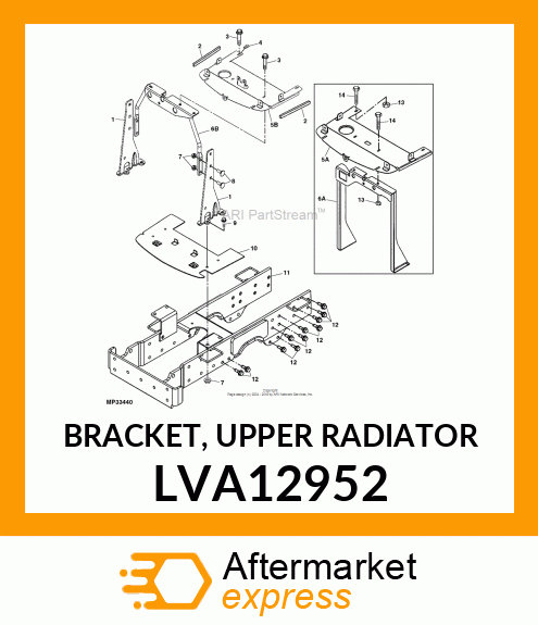 BRACKET, UPPER RADIATOR LVA12952