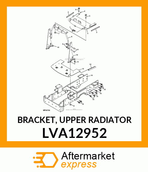 BRACKET, UPPER RADIATOR LVA12952
