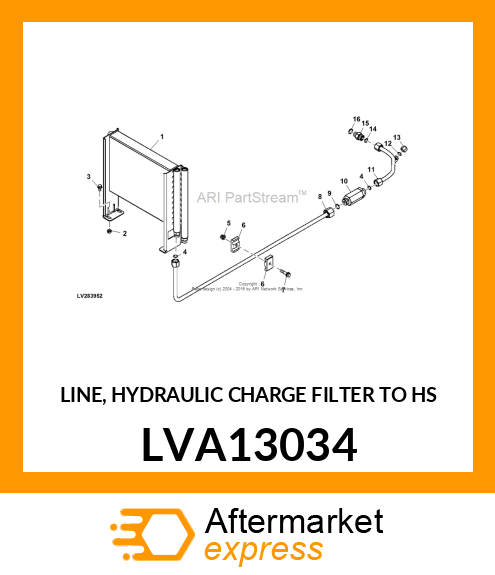 LINE, HYDRAULIC CHARGE FILTER TO HS LVA13034