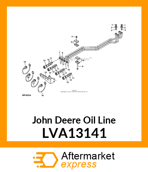 OIL LINE, SCV PORT B TO COUPLER 2 LVA13141