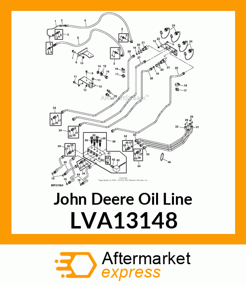 OIL LINE, SCV PORT C TO DIVERTER B LVA13148