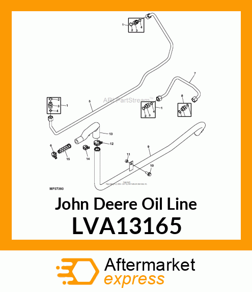 OIL LINE, SCV TO ROCKSHAFT LVA13165