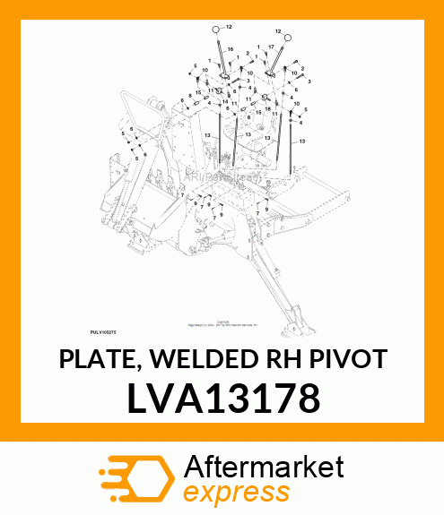 PLATE, WELDED RH PIVOT LVA13178