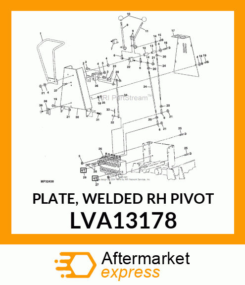 PLATE, WELDED RH PIVOT LVA13178
