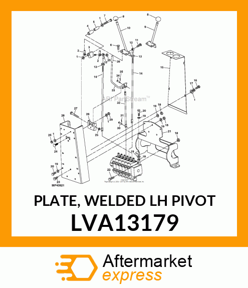 PLATE, WELDED LH PIVOT LVA13179