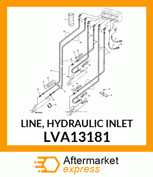 LINE, HYDRAULIC INLET LVA13181