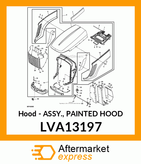 Hood - ASSY., PAINTED HOOD LVA13197