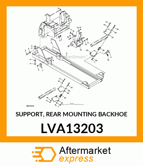 SUPPORT, REAR MOUNTING BACKHOE LVA13203
