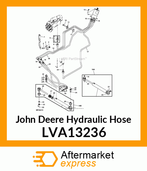HOSE, HYDRAULIC STEERING LVA13236