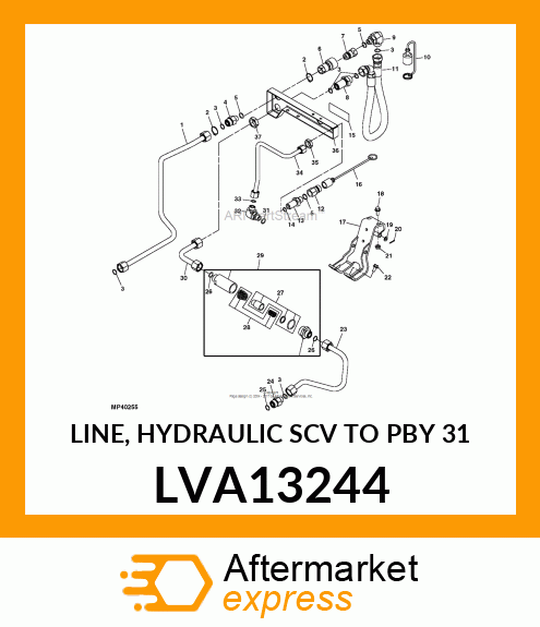 LINE, HYDRAULIC SCV TO PBY 31 LVA13244