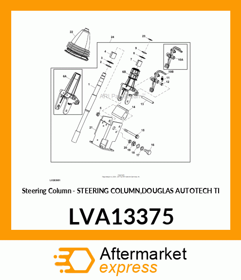 Steering Column - STEERING COLUMN,DOUGLAS AUTOTECH TI LVA13375