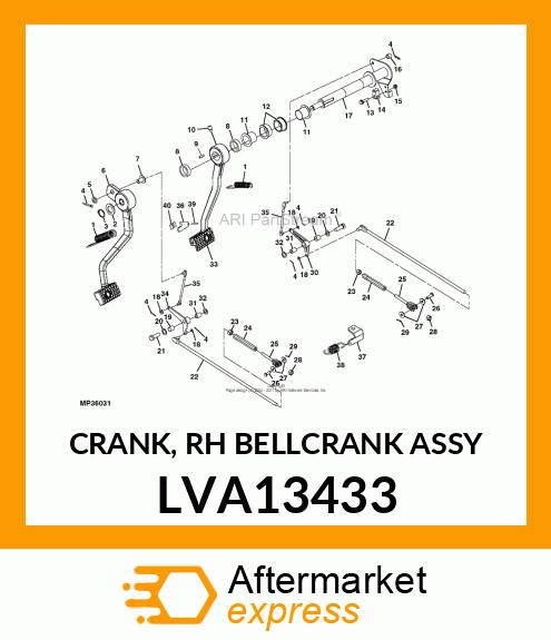 CRANK, RH BELLCRANK ASSY LVA13433