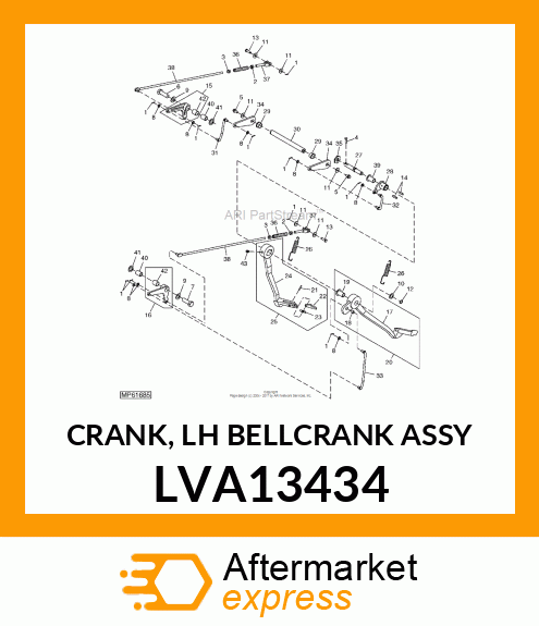 CRANK, LH BELLCRANK ASSY LVA13434
