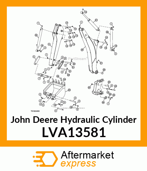CYLINDER, HYDRAULIC LVA13581