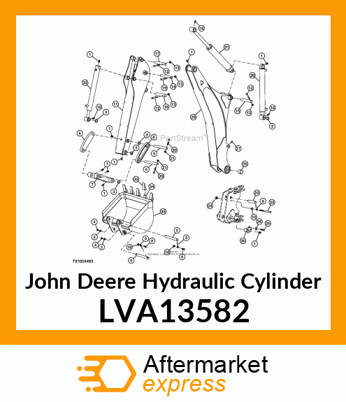 CYLINDER, HYDRAULIC LVA13582