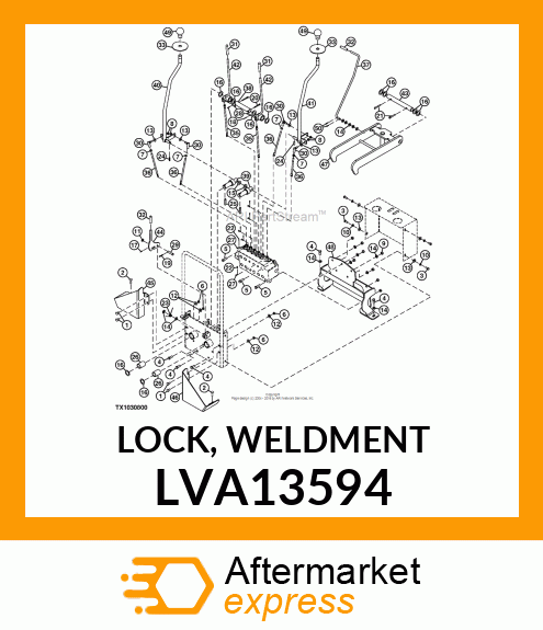 LOCK, WELDMENT LVA13594