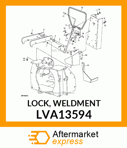 LOCK, WELDMENT LVA13594