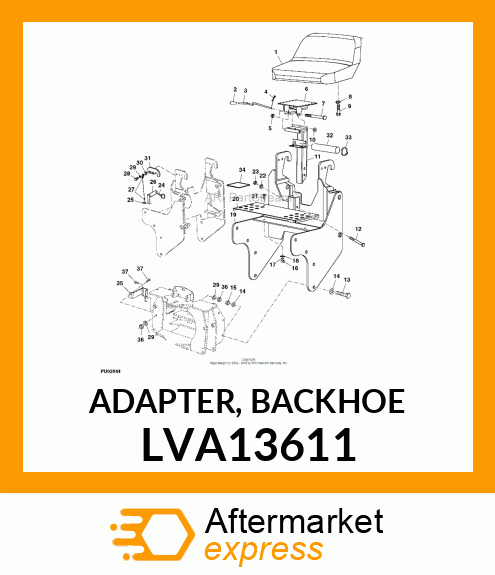 ADAPTER, BACKHOE LVA13611