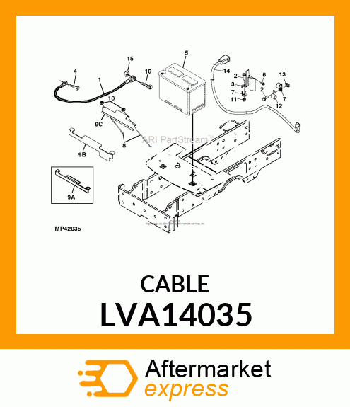 Cable - CABLE, BATTERY POSITIVE 45/46/47X0 LVA14035