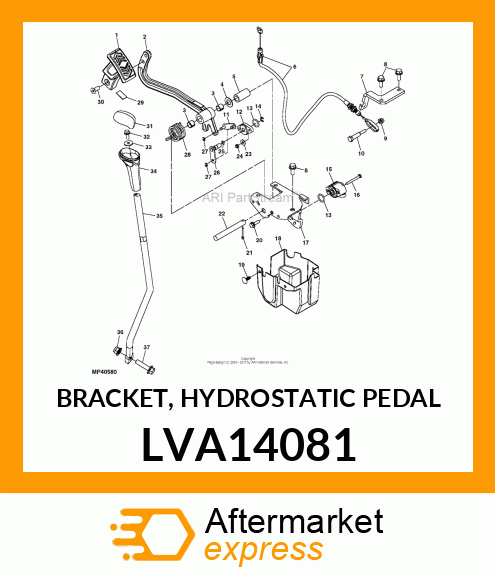 BRACKET, HYDROSTATIC PEDAL LVA14081