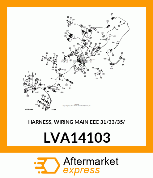 HARNESS, WIRING MAIN EEC 31/33/35/ LVA14103