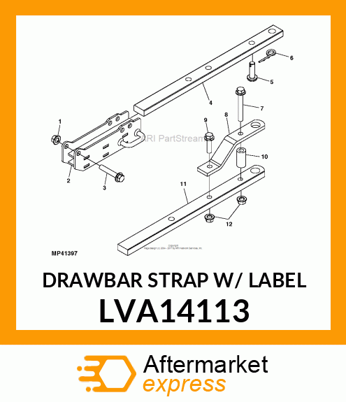 DRAWBAR STRAP W/ LABEL LVA14113