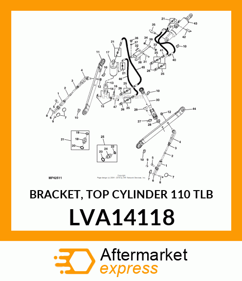 BRACKET, TOP CYLINDER 110 TLB LVA14118