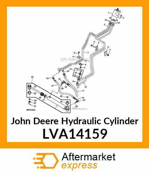 HYDRAULIC CYLINDER, CYLINDER, STEER LVA14159