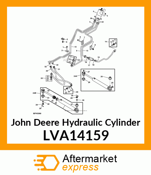 HYDRAULIC CYLINDER, CYLINDER, STEER LVA14159