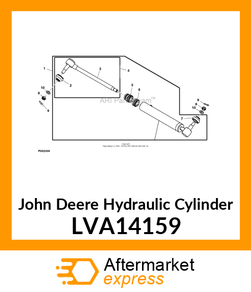 HYDRAULIC CYLINDER, CYLINDER, STEER LVA14159