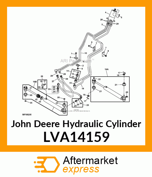 HYDRAULIC CYLINDER, CYLINDER, STEER LVA14159