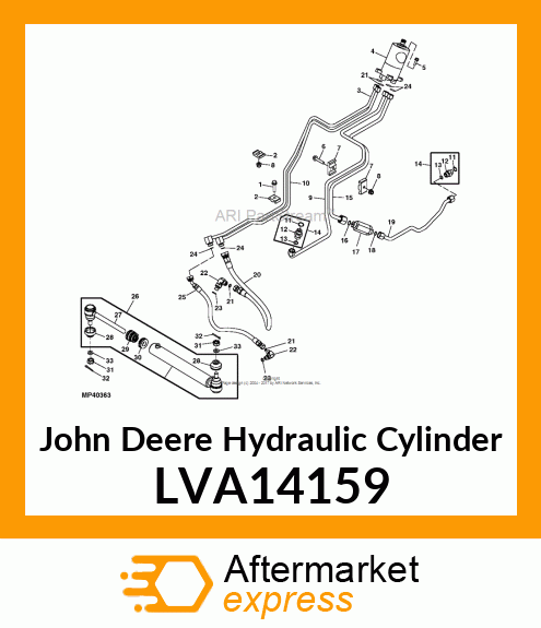 HYDRAULIC CYLINDER, CYLINDER, STEER LVA14159