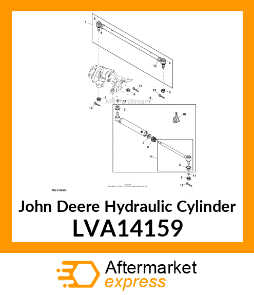 HYDRAULIC CYLINDER, CYLINDER, STEER LVA14159