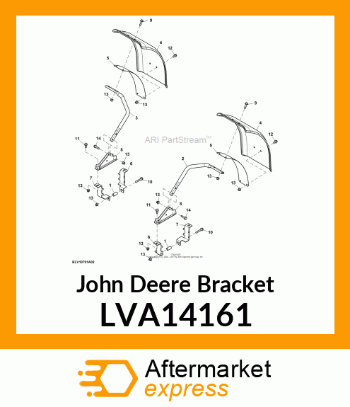 BRACKET, FRONT FENDER ATTACH LVA14161