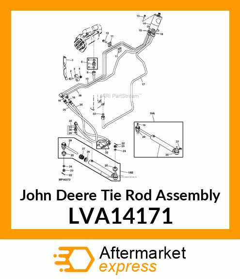 TIE ROD ASSEMBLY, KIT, ROD ASSEMBLY LVA14171