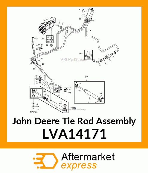 TIE ROD ASSEMBLY, KIT, ROD ASSEMBLY LVA14171