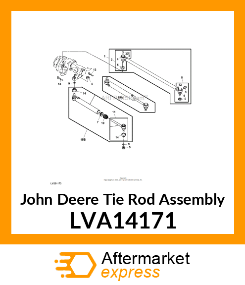 TIE ROD ASSEMBLY, KIT, ROD ASSEMBLY LVA14171