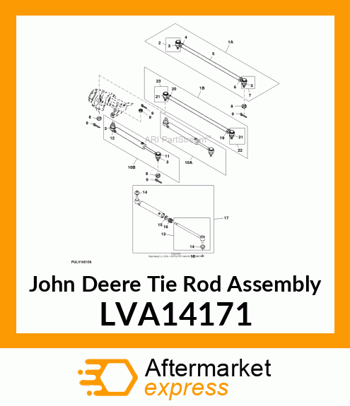 TIE ROD ASSEMBLY, KIT, ROD ASSEMBLY LVA14171